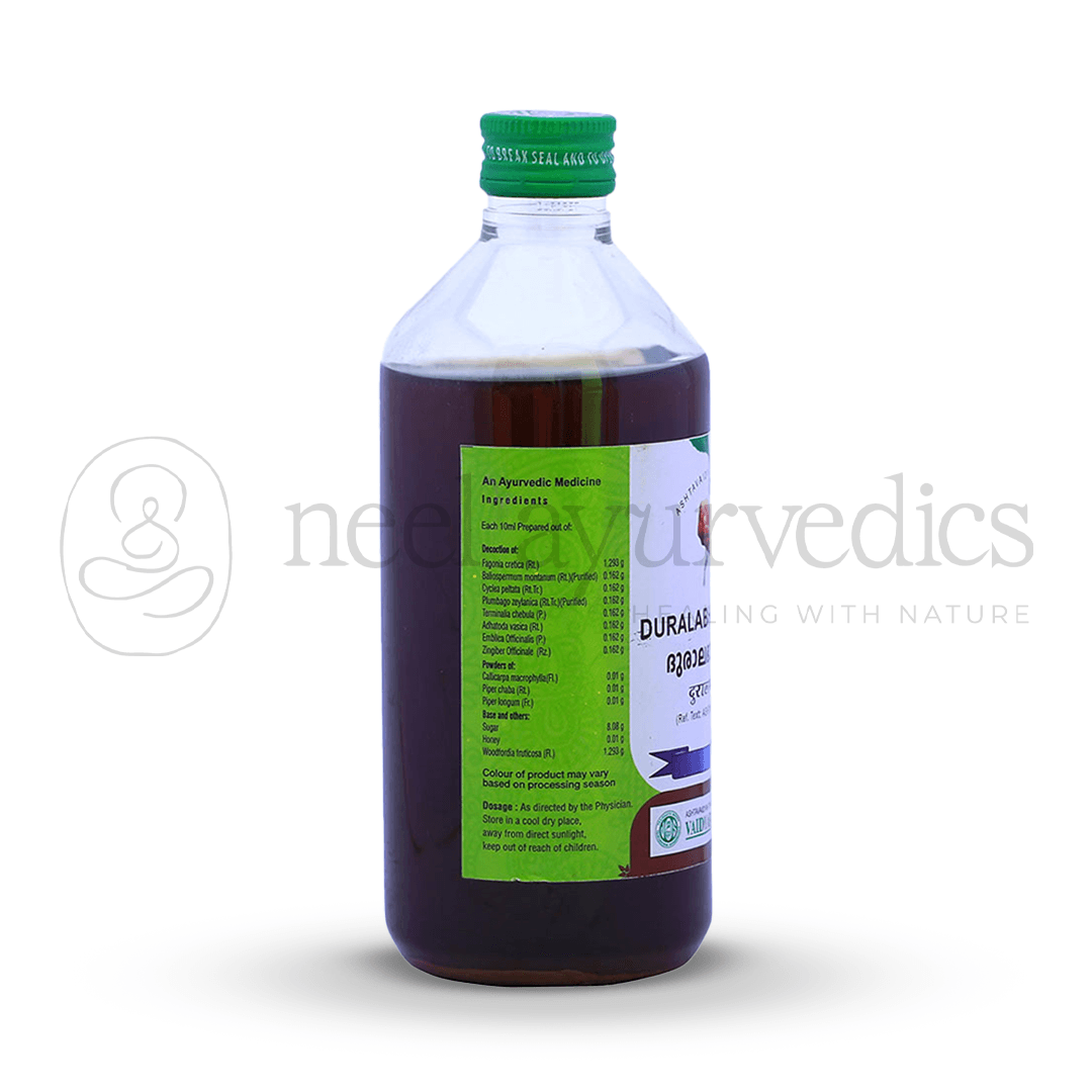 Vaidyaratnam Duralabharishtam – 450 ml -1