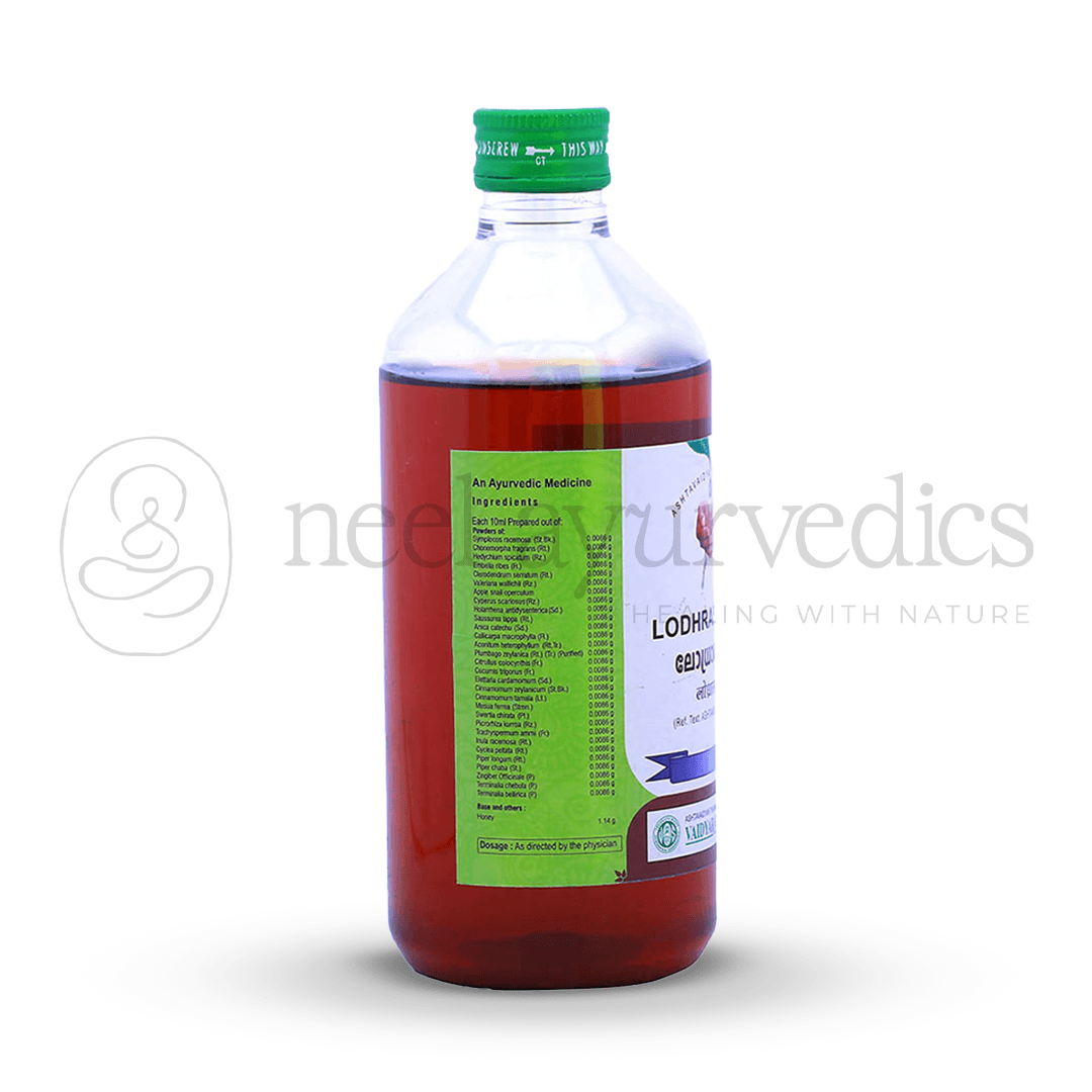 Vaidyaratnam Lodhrasavam – 450 ML-1 (1)