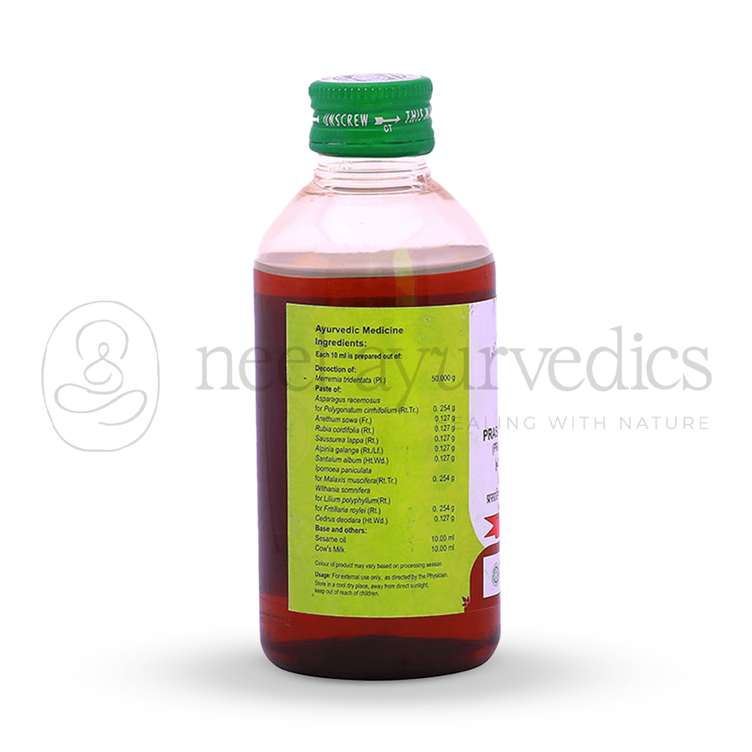 Vaidyaratnam Prasarinyadi Thailam – 200 ML-1