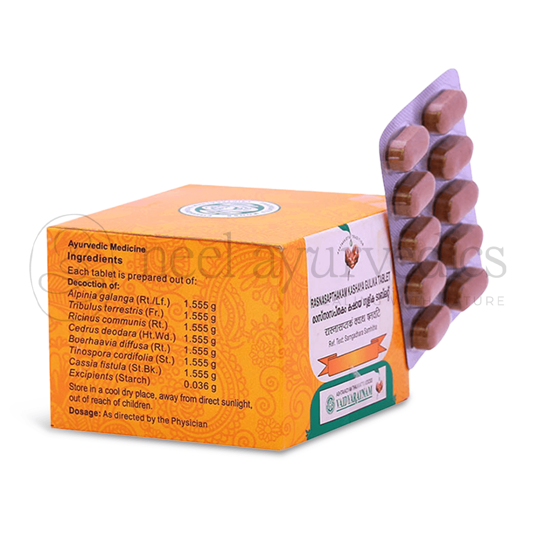 Vaidyaratnam Rasnasapthakam Kashaya Tablette – 100 Tab-1
