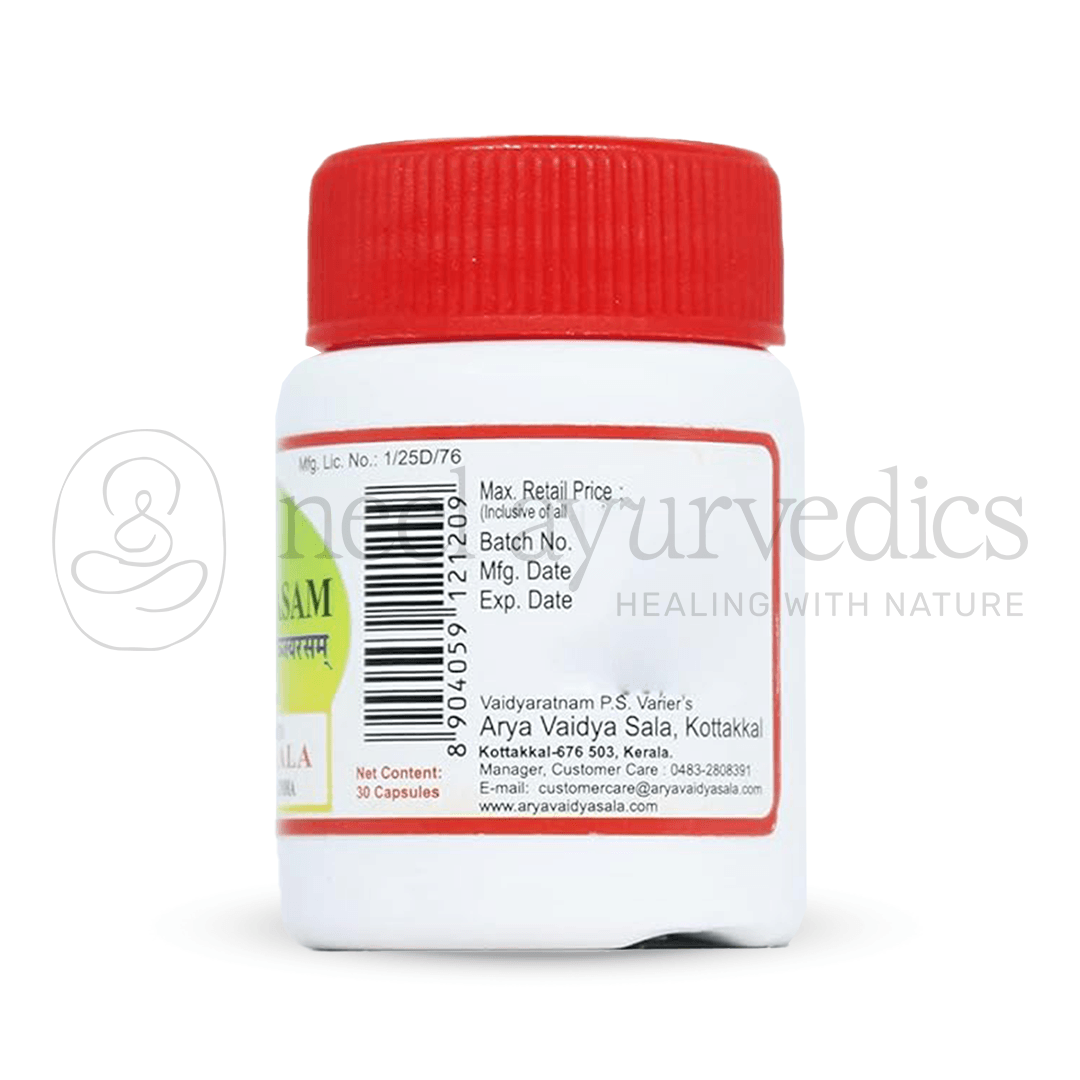 Kottakkal Arya Vaidya Sala Mrityunjayarasam Capsule – 30 Cap2