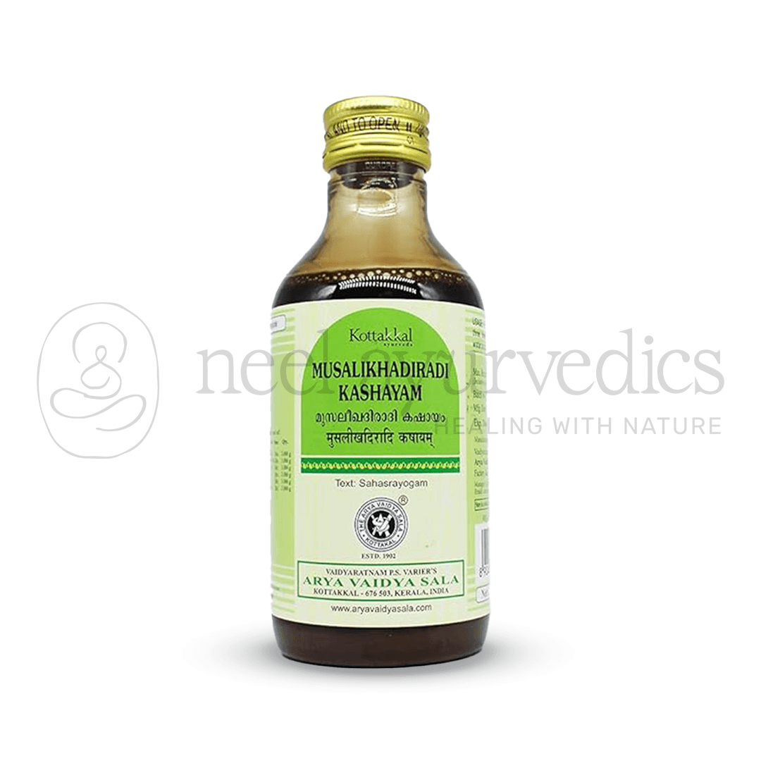 Kottakkal Arya Vaidya Sala Musalikhadiradi Kashayam – 200 ML (1)