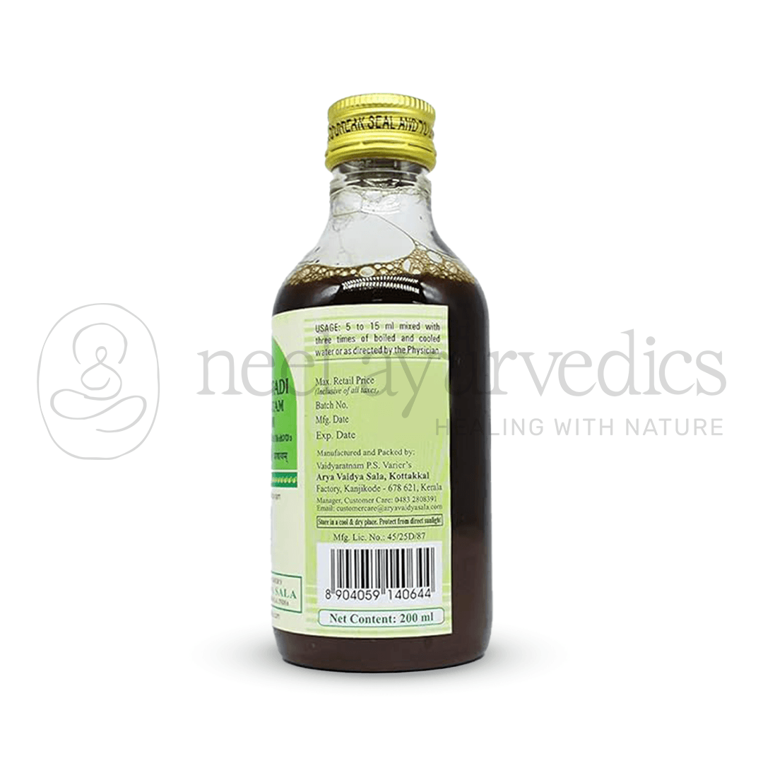 Kottakkal Arya Vaidya Sala Nimbamritadi panchatiktam Kashayam – 200 ML2