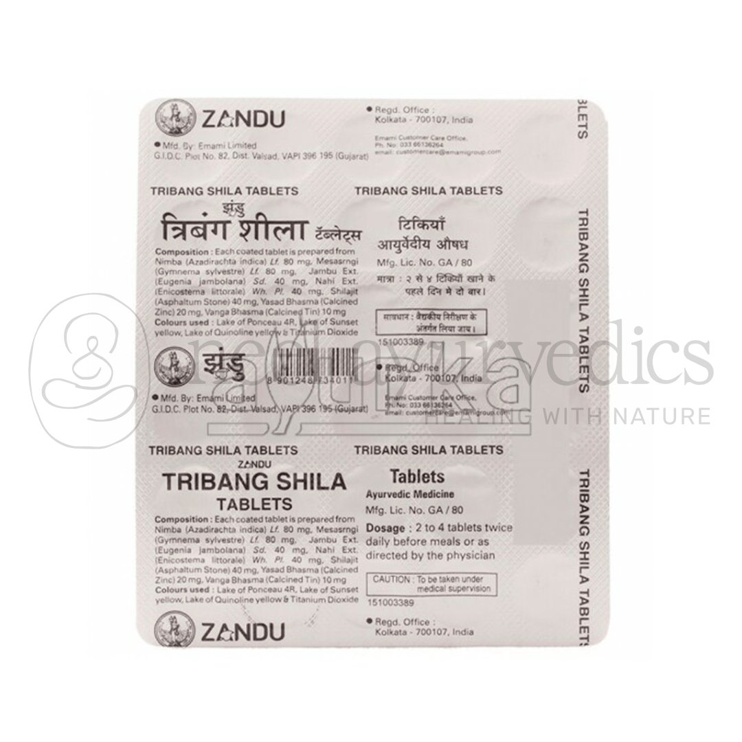 Zandu Tribangshila – 30 Tab (Pack of 3)