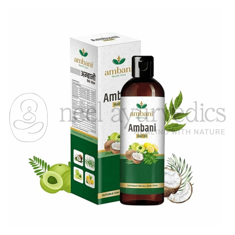 Ambani-Ayurvedic-Hair-Oil Huile capillaire ayurvédique Ambani