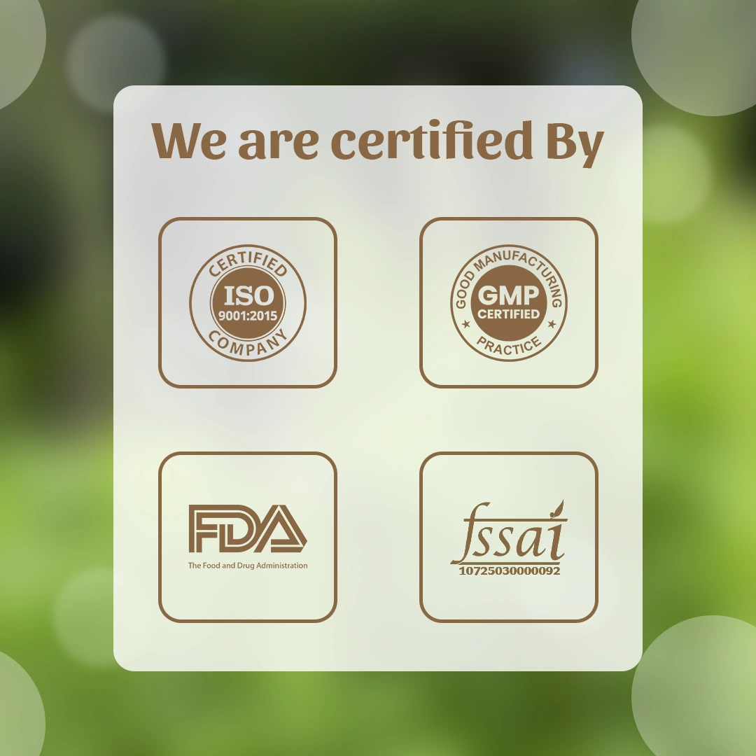 6 Dry Tulsi We are certified By