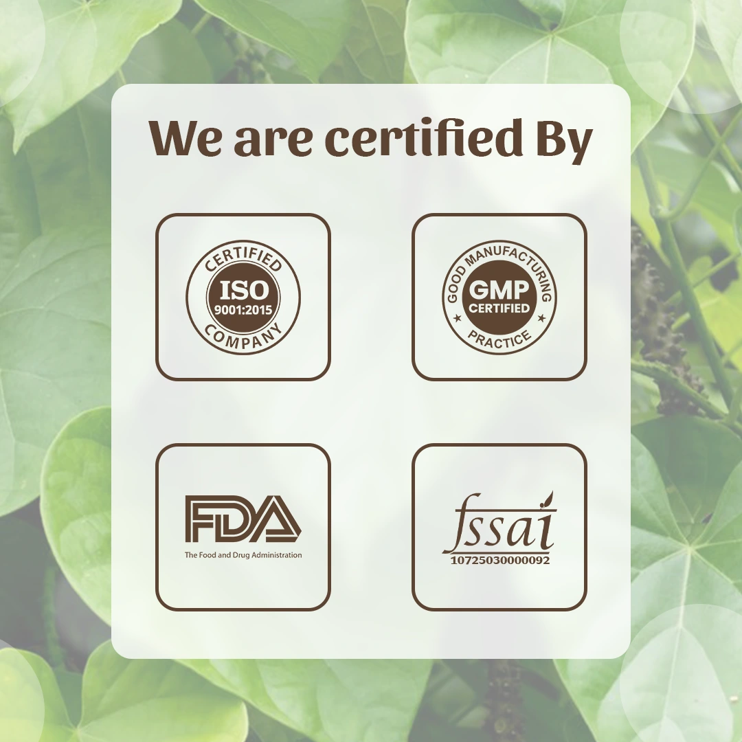 6 Giloy Dry We are certified By