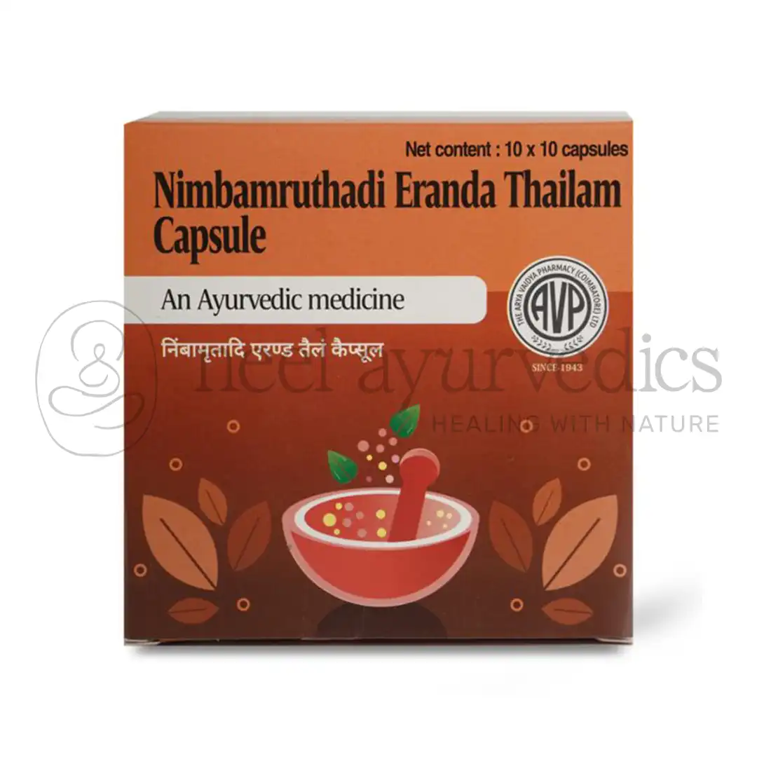 AVP Nimbamruthadi Eranda Thailam Capsule AVP Nimbamruthadi Eranda Thailam Capsule