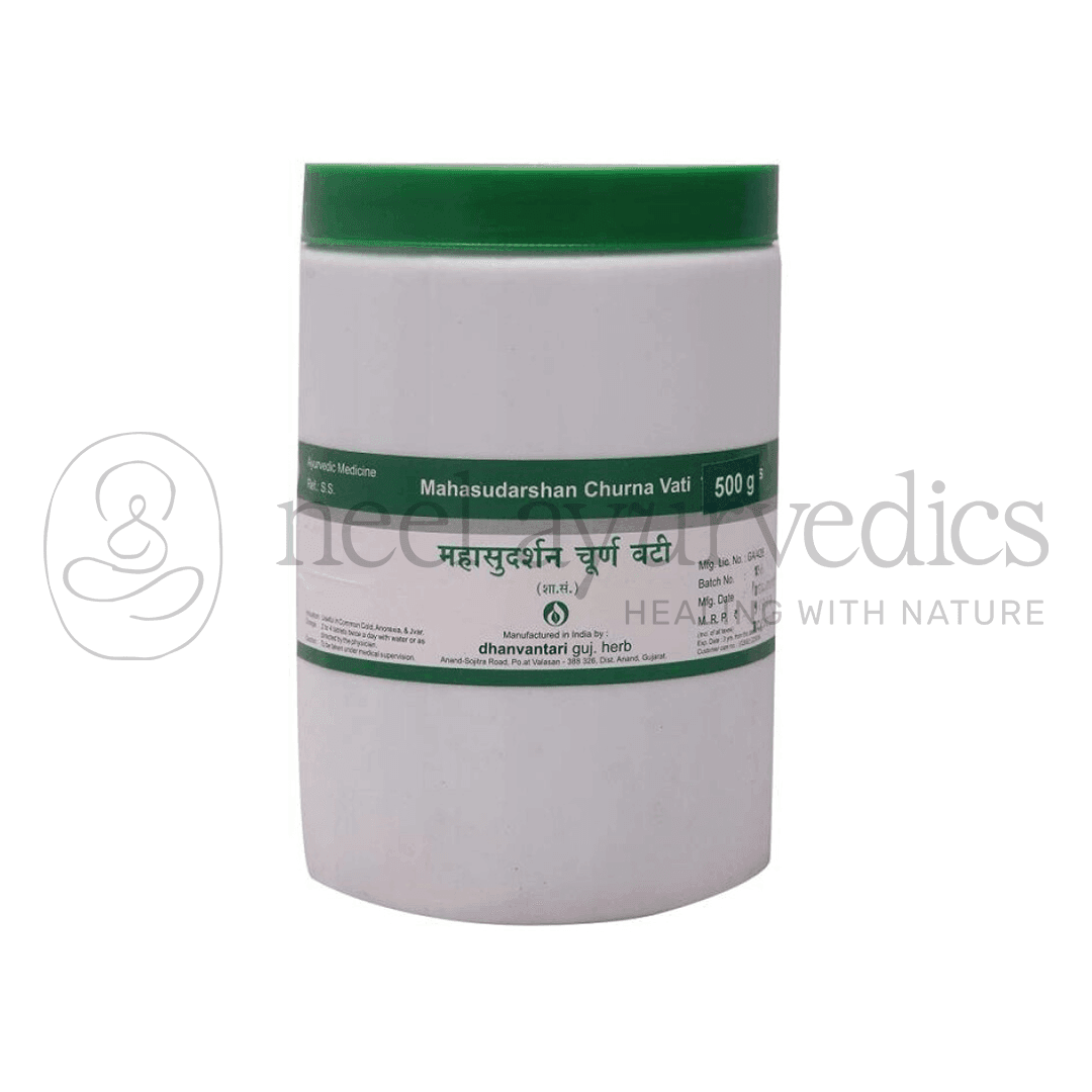Dhanvantari Maha Sudarshan Churna Vati Tablets Grams - 500 GM Dhanvantari Maha Sudarshan Churna Vati Tablets Grams - 500 GM