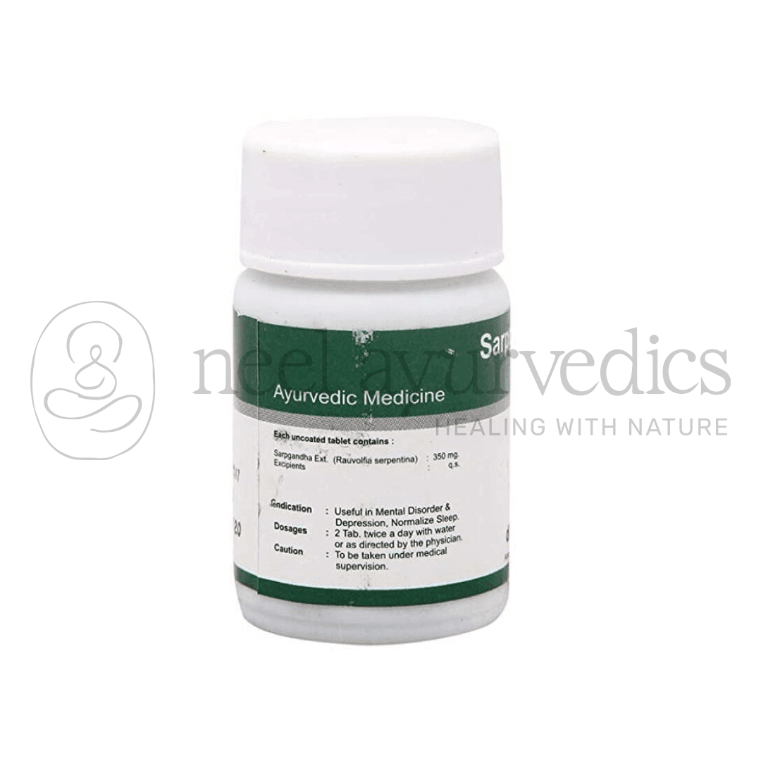 Dhanvantari Sarpagandha Ghanvati Tablets Grams1