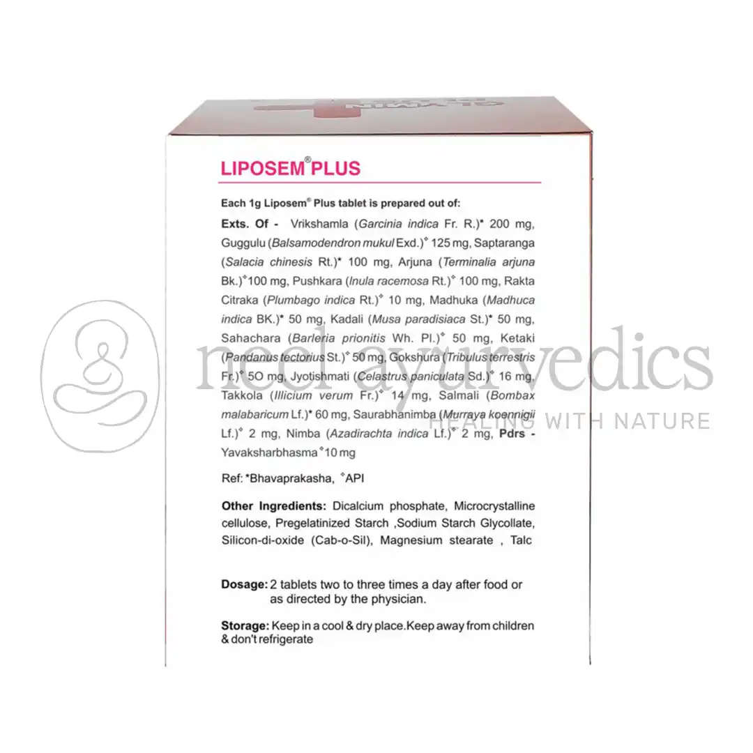 Kerala Ayurveda Liposem Plus Tablet – 100 Tabs1