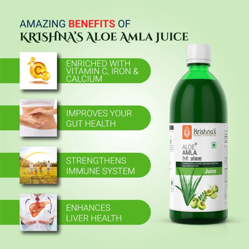 Krishna’s Herbes et Ayurveda Amla et Aloevera Jus