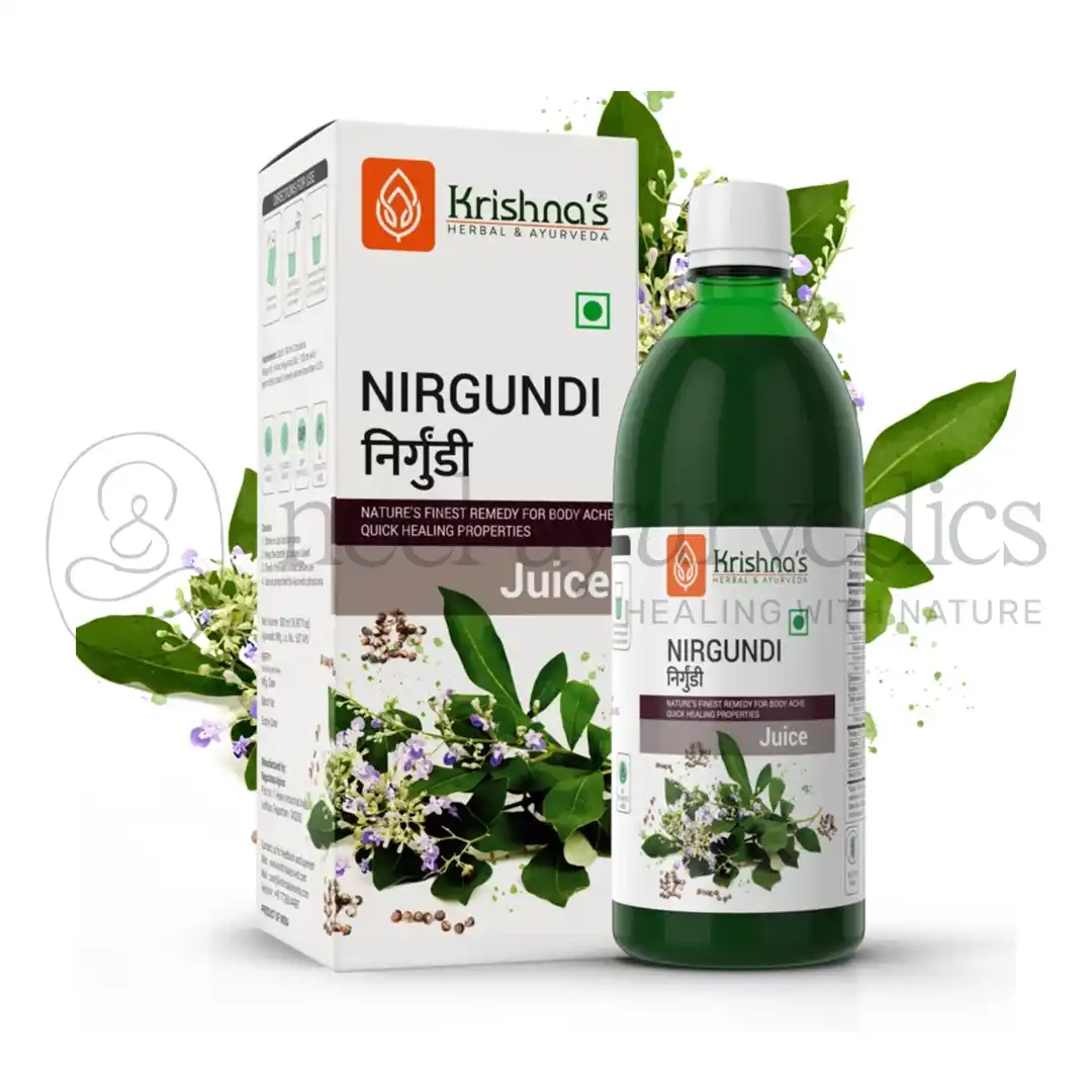 Krishna Herbes et Ayurveda Nirgundi Swaras Jus – 1000 ml