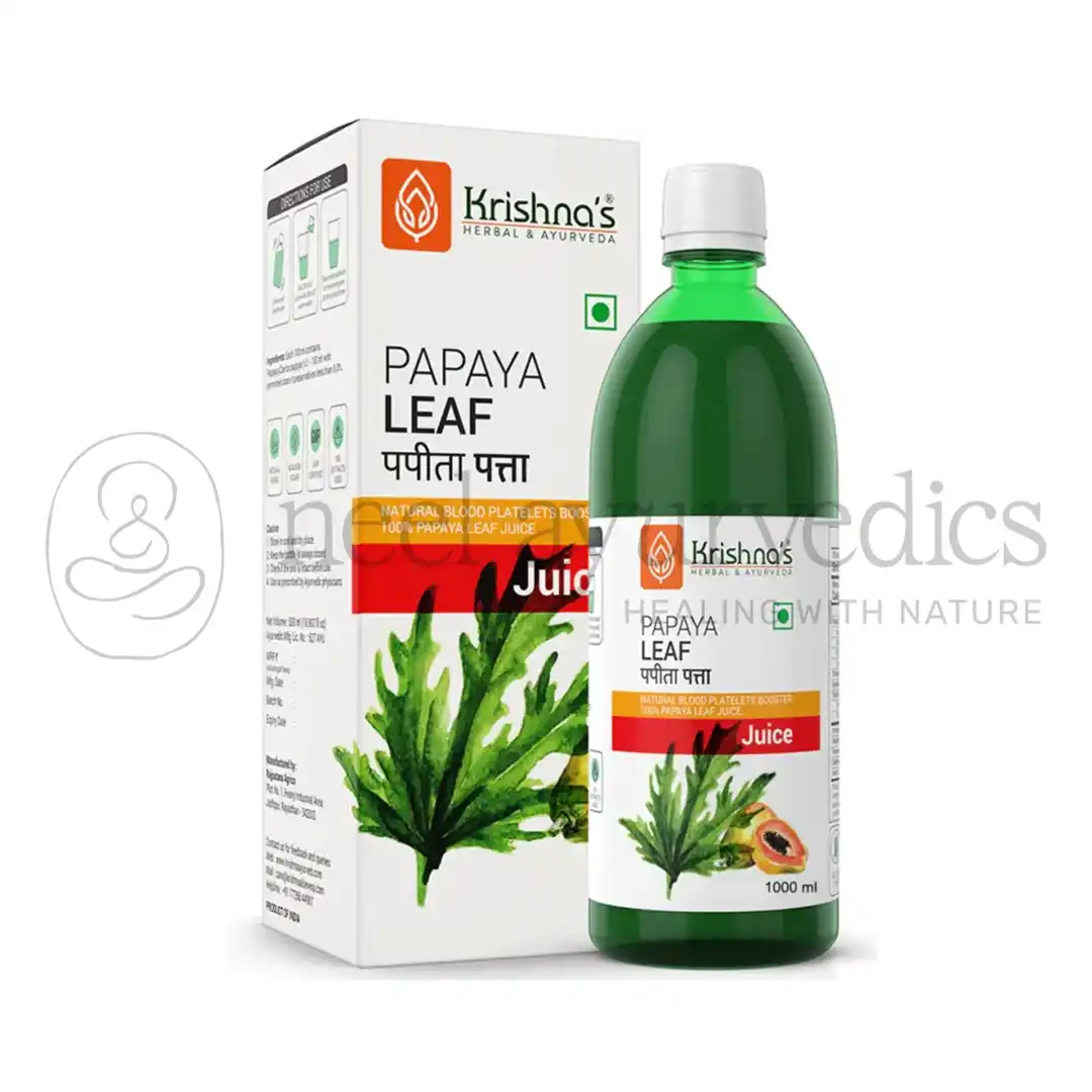 Krishna Herbes et Ayurveda Feuille de Papaye Jus – 1000 ml