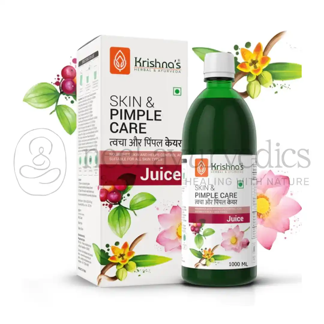Krishna Herbes et Ayurveda Soin Pour la Peau et les Boutons à base Jus – 1000 ml