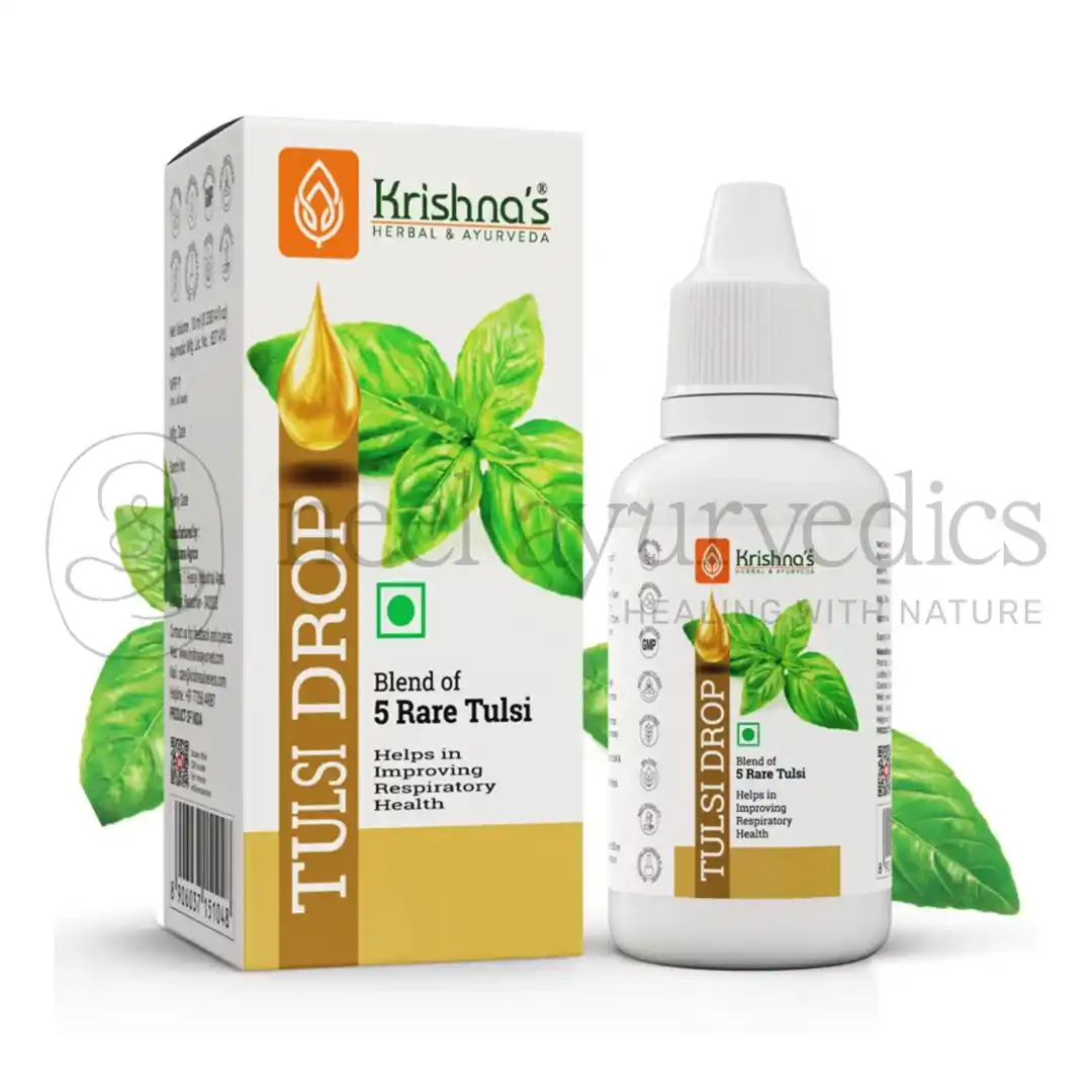 Krishna Herbes et Ayurveda Tulsi Gouttes Jus – 30 ml