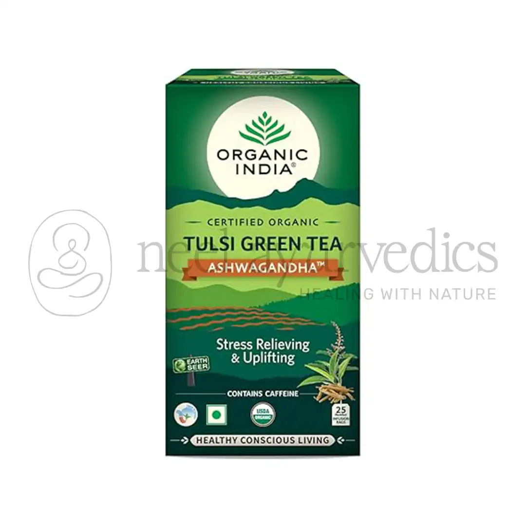 Organic India Thé vert Tulsi Ashwagandha – 25 sachets