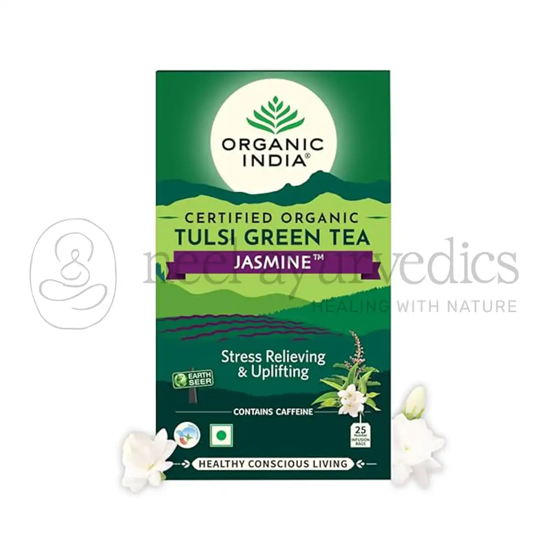 Organic India Thé vert Tulsi et jasmin – 25 sachets