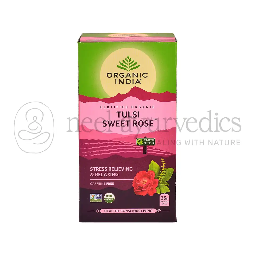 Organic India Tulsi Sweet Rose – 25 sachets