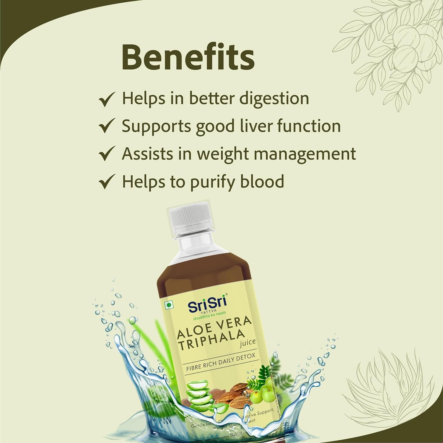 Sri Sri Tattva Aloe Vera Triphala Juice – 500 Ml1