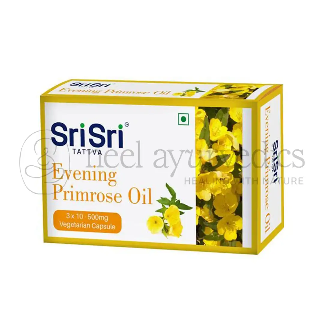 Sri Sri Tattva Evening primrose Capsules – 30 Cap Sri Sri Tattva Evening primrose Capsules – 30 Cap